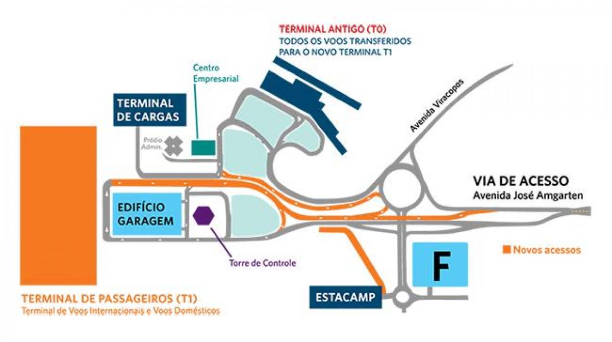 Kartta Viracopos international airport pysäköinti