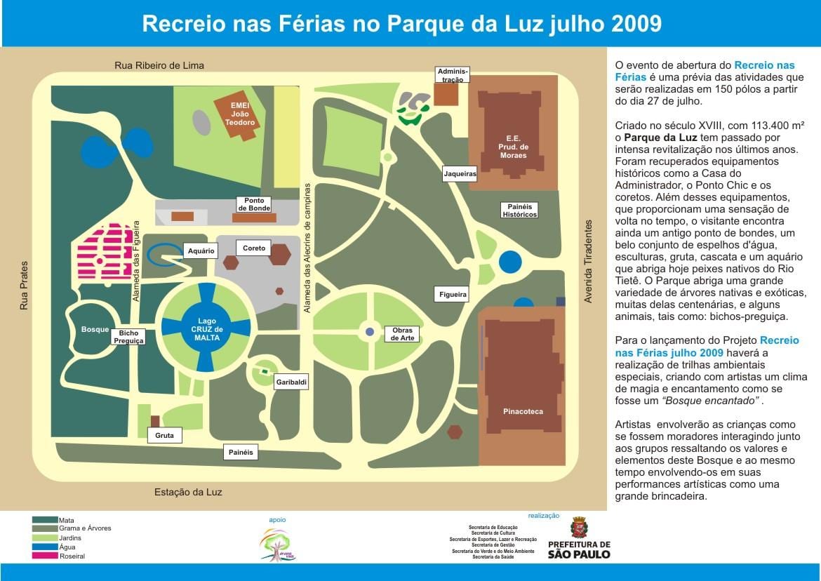 Kartta Luz park São Paulo