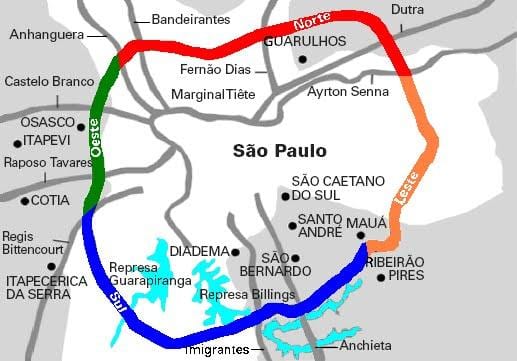 Kartta Mário Covan valtatie - SP 21