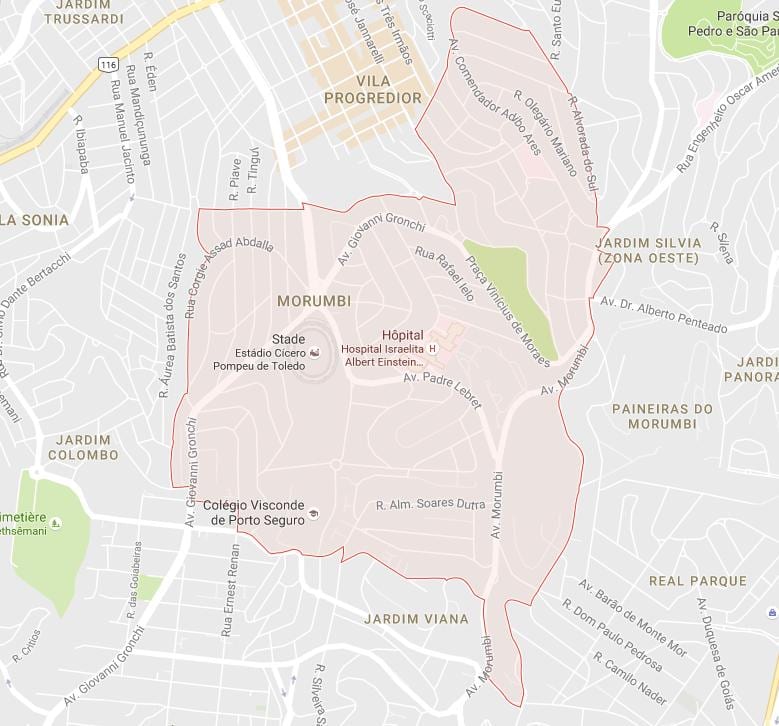 Kartta São Paulo Morumbi