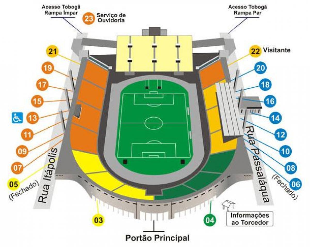 Kartta Pacaembu São Paulo stadium