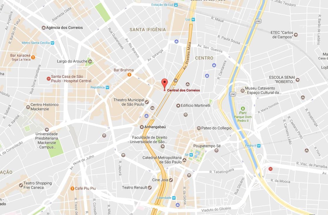 Kartta Palácio dos Correios São Paulo