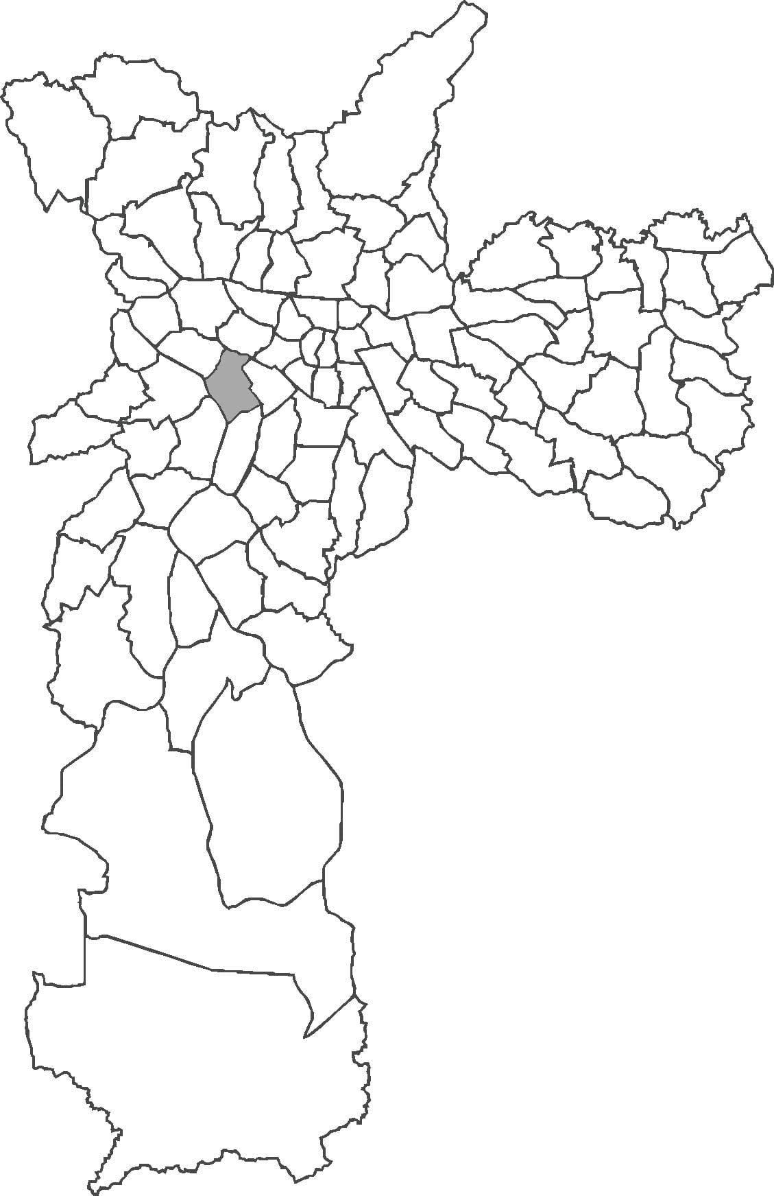 Kartta pinheiros-moottoritietä district