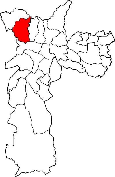 Kartta Pirituba-Jaraguá sub-prefektuurissa São Paulo
