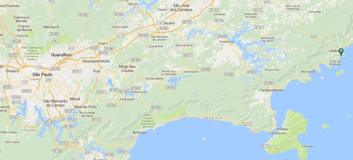 Kartta ranta Tenório