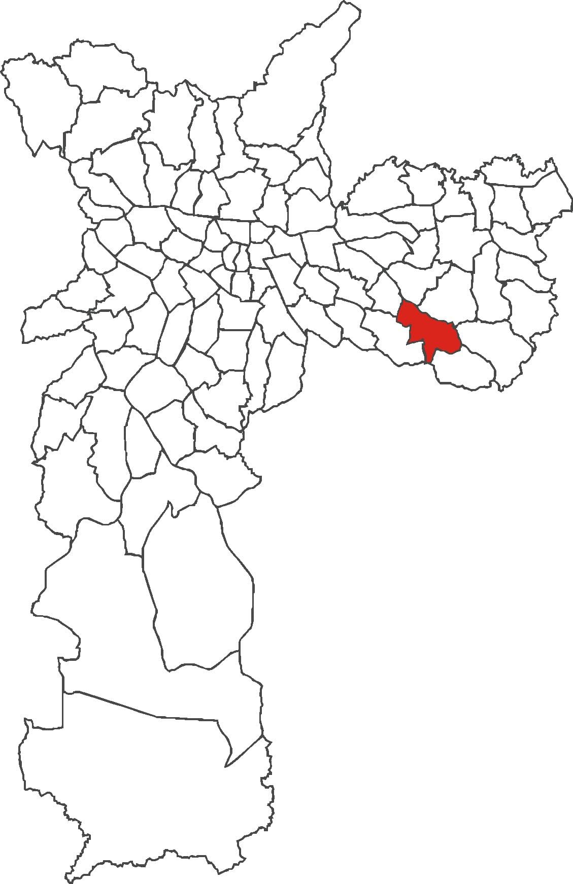 Kartta São Mateus district