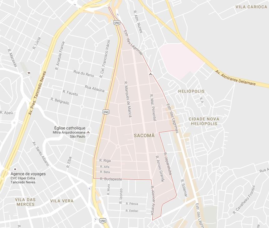 Kartta Sacomã São Paulo
