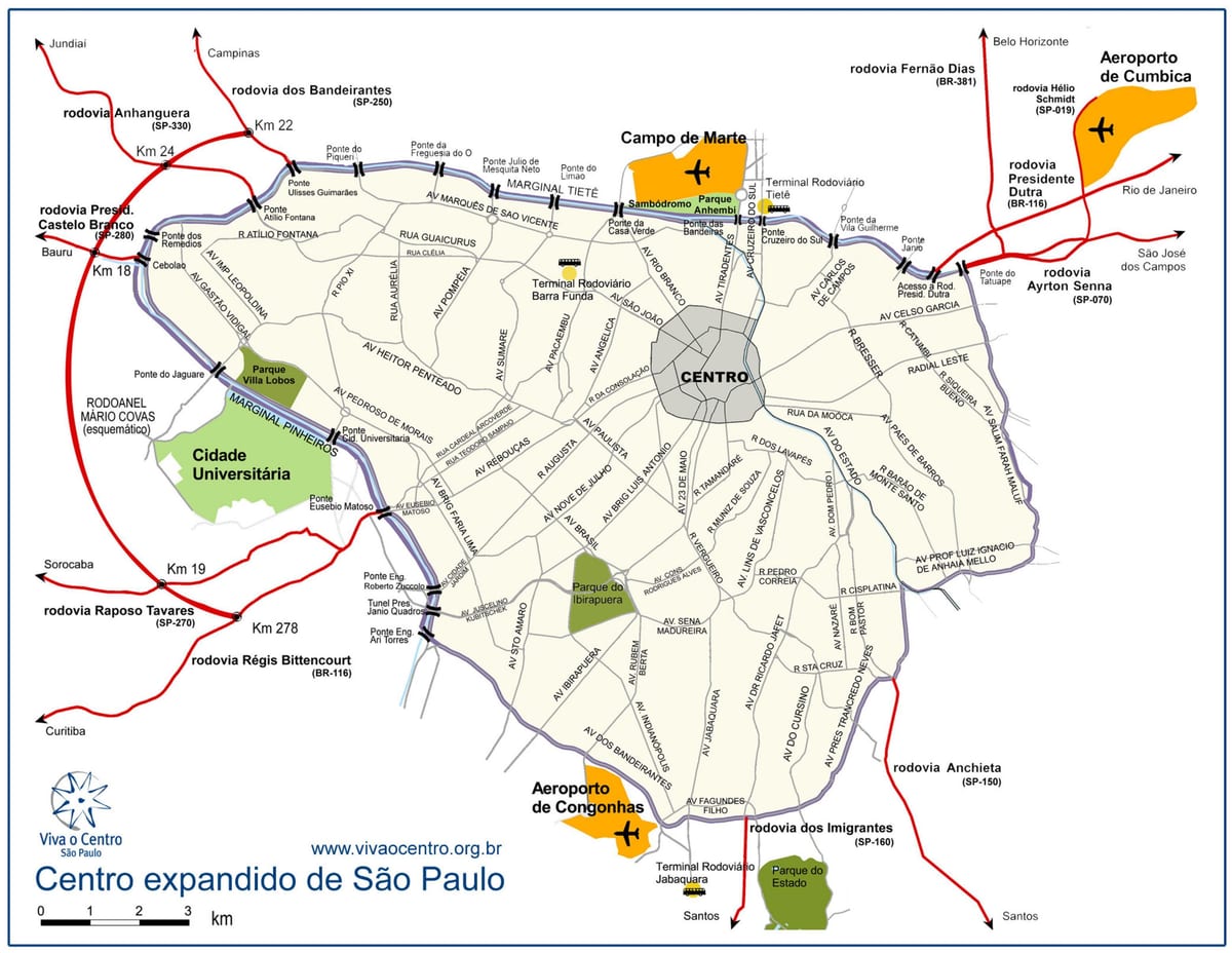 Kartan suuri keskus São Paulo