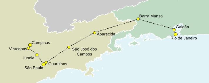 Kartta high-speed train São Paulo