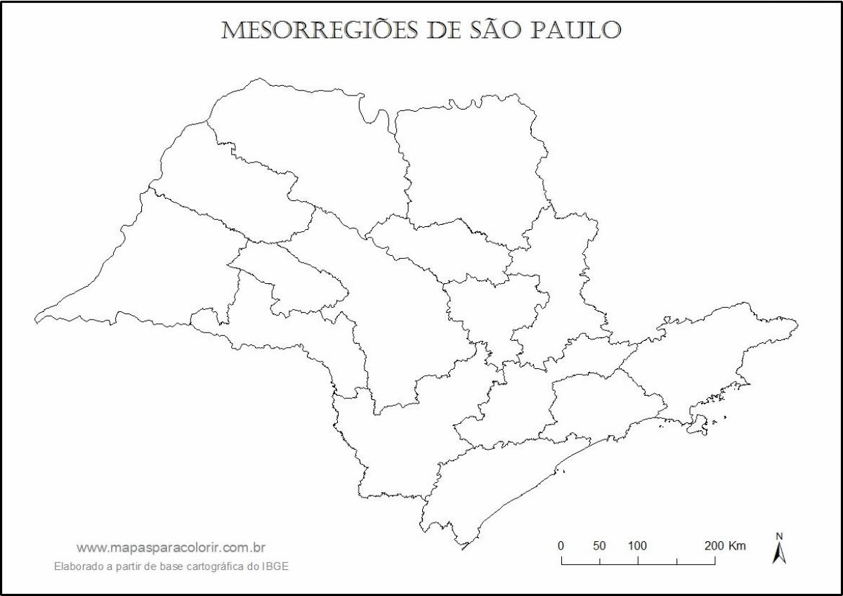 Kartta São Paulo neitsyt - alueilla