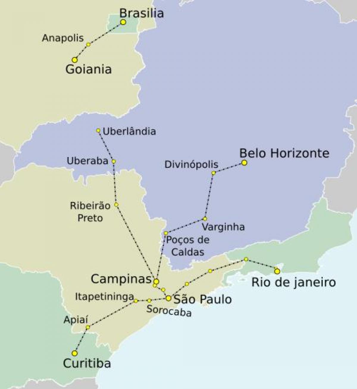 Kartta São Paulo TAV