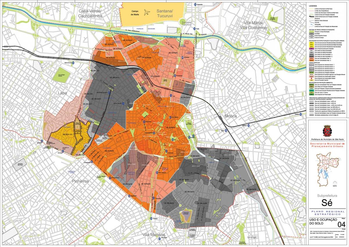 Kartta Sé São Paulo - Ammatti maaperän