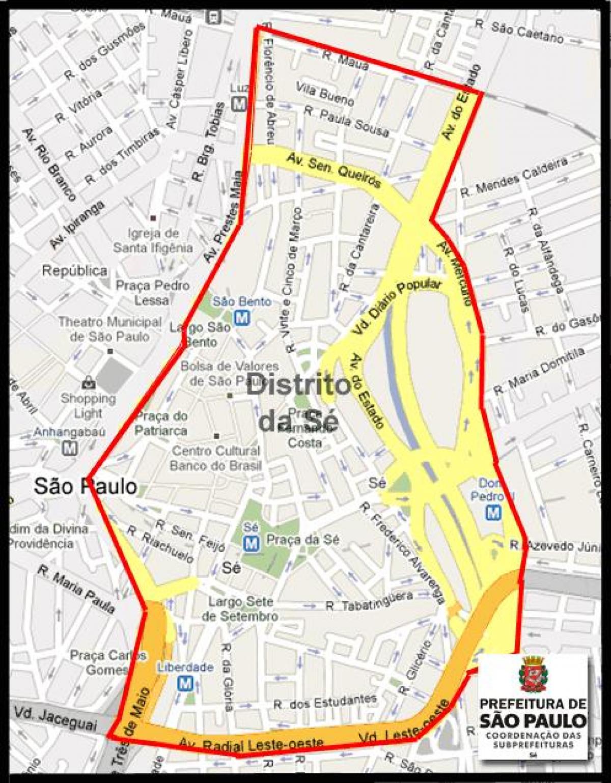 Kartta Sé São Paulo
