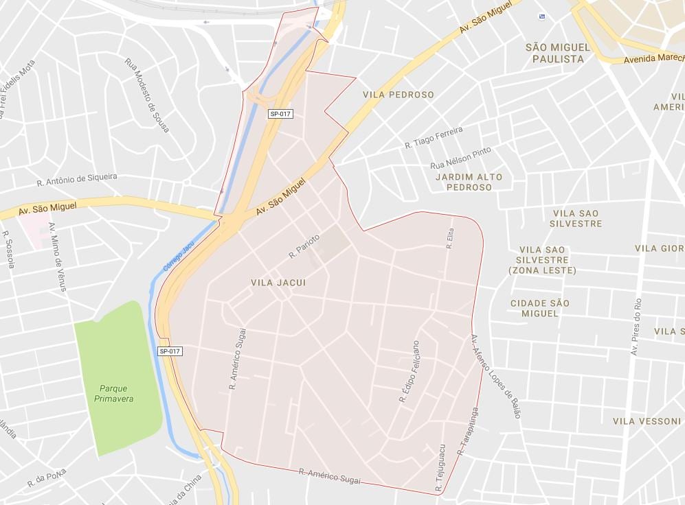 Kartta Vila Jacuí São Paulo