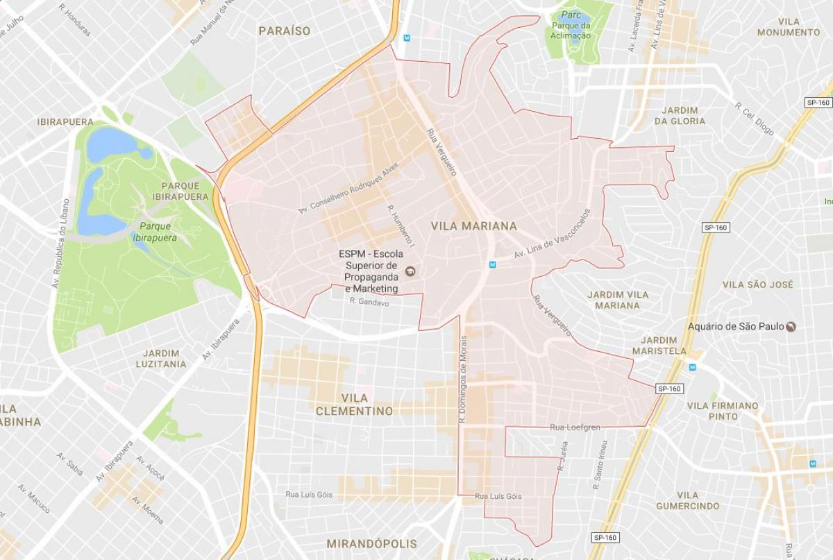 Kartta Vila Mariana, São Paulo