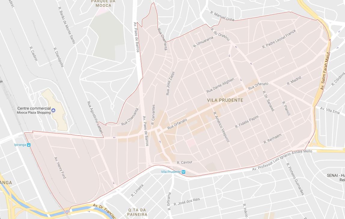 Kartta Vila Prudente São Paulo
