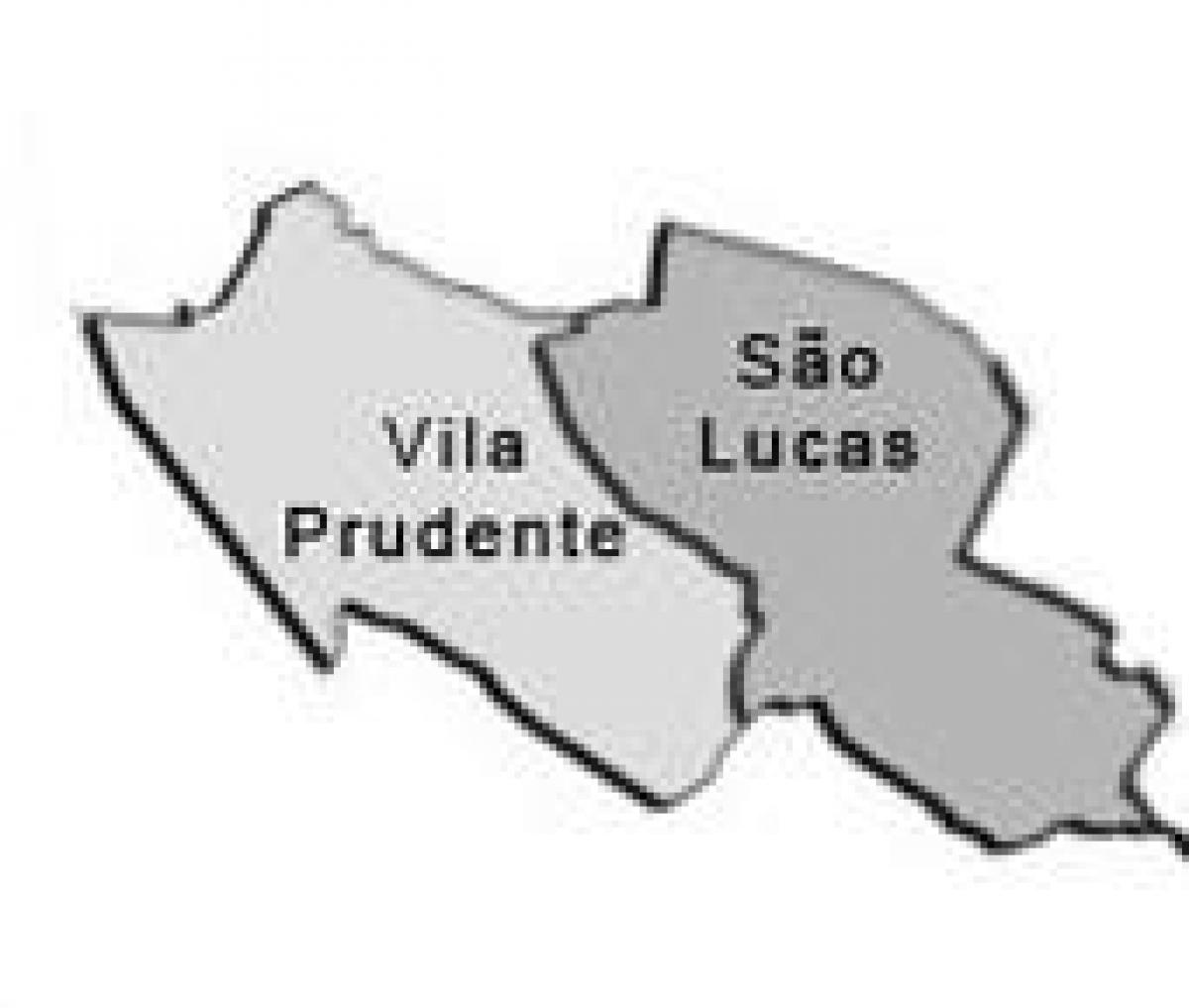 Kartta Vila Prudente sub-prefektuurissa