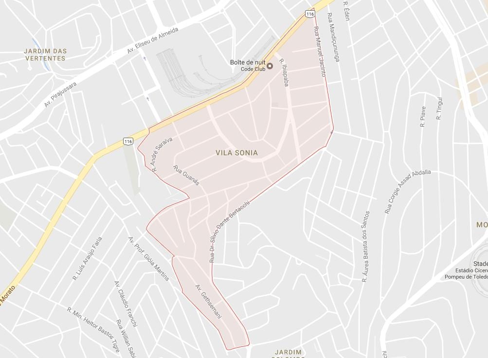 Kartta Vila São Paulo Sônia