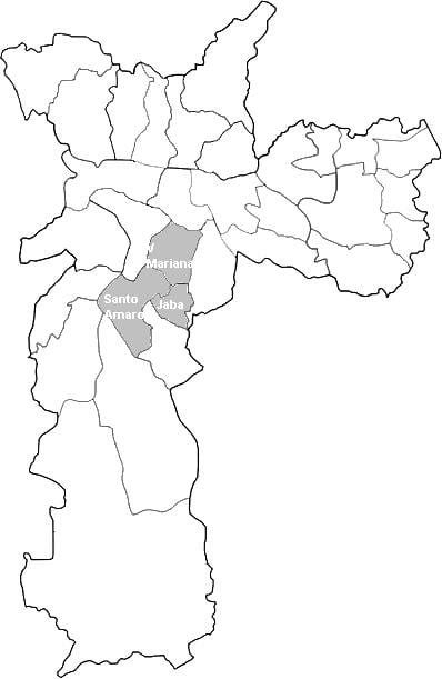 Kartta-alue Centro-Sul-São Paulo