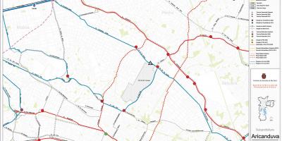Kartta Aricanduva-Vila Formosa São Paulo - Julkinen liikenne