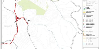 Kartta Cidade Tiradentes São Paulo - Julkinen liikenne