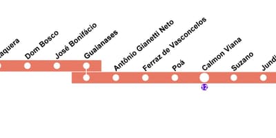 Kartta CPTM São Paulo - Line 11 - Koralli