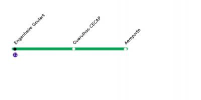 Kartta CPTM São Paulo - Line 13 - Jade