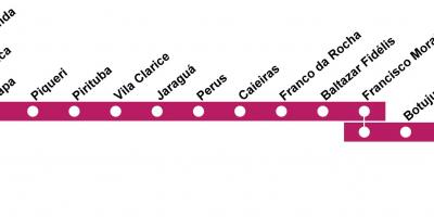 Kartta CPTM São Paulo - Line 7 - Ruby