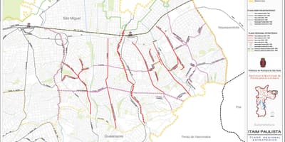 Kartta Itaim Paulista - Vila Curuçá São Paulo - Tiet