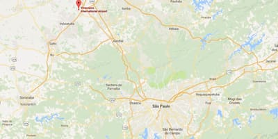 Kartta Campinas kansainvälinen lentokenttä