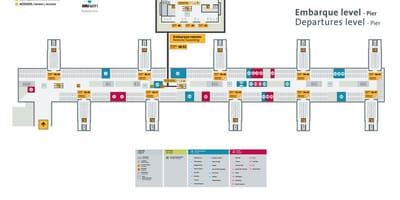 Kartta kansainvälinen lentokenttä São Paulo-Guarulhos - Terminal 3