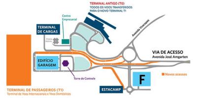 Kartta Viracopos international airport pysäköinti