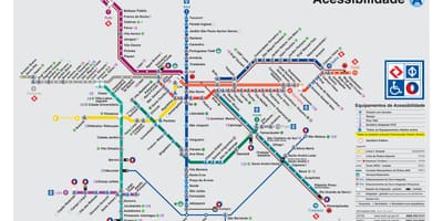 Kartta liikenne-Sao Paulo - vammaisten Pääsyä