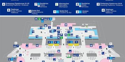 Kartta bussiterminaali Tiete