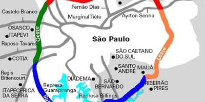 Kartta Mário Covan valtatie - SP 21