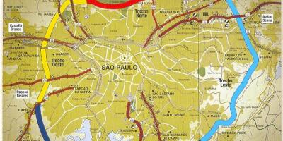 Kartta São Paulo kehätie