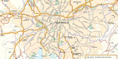 Kartta São Paulo lentokentät