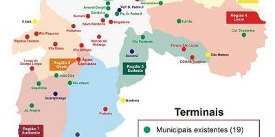 Kartta terminaalit linja-São Paulo